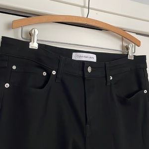 Calvin Klein straight/fitted stretchy cotton jeans.